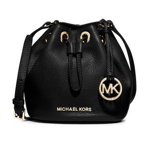MICHEAL KORS Jules leather drawstring smartphone crossbody.